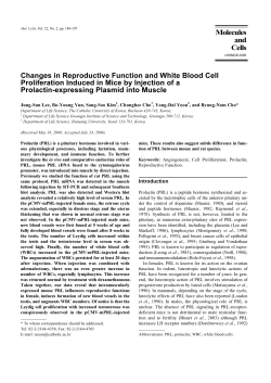 Changes in Reproductive Function and White Blood Cell