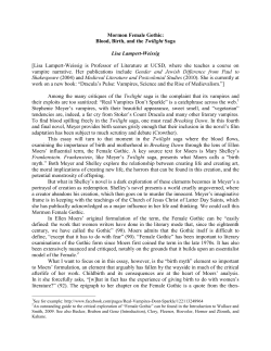 Mormon Female Gothic: Blood, Birth, and the