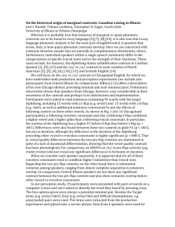 On the historical origin of marginal contrasts: Canadian raising in