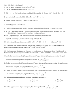 Math150 exam 2 review