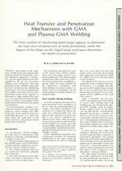 Heat Transfer and Penetration Mechanisms with GMA and Plasma