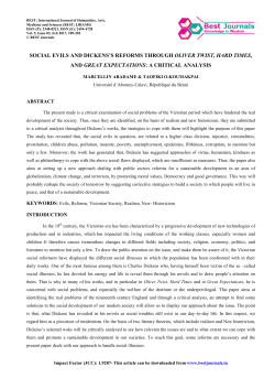 Social evils and Dickens`s reforms through Oliver Twist, Hard Times