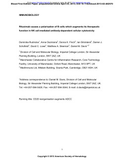 IMMUNOBIOLOGY Rituximab causes a polarisation