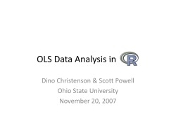 OLS in R - bu people