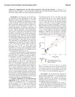 Absolute Chronology of the First Solids in the Solar System