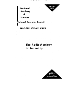 Radiochemistry of Antimony