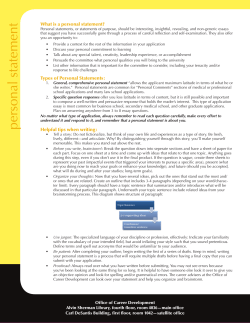 personal statement - Nova Southeastern University