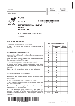 Paper - Revision Maths