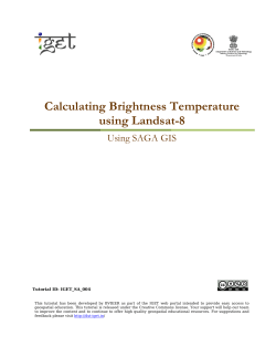Calculating Brightness Temperature using Landsat-8