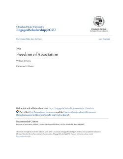 Freedom of Association - EngagedScholarship@CSU