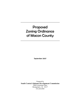 Proposed Zoning Ordinance of Macon County