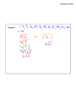 Simplify. 1. √72
