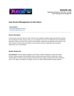 Lean Service Management at John Deere