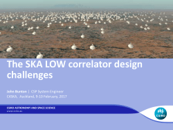 The SKA LOW correlator design challenges
