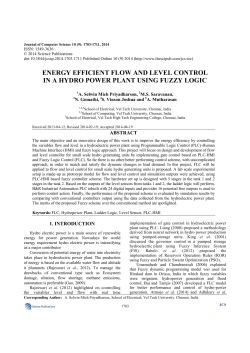 energy efficient flow and level control in a hydro power plant using