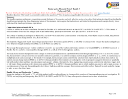 Kindergarten Thematic Model - Bundle 3 Pushes and Pulls Bundle 3