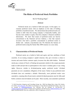 The Risks of Preferred Stock Portfolios