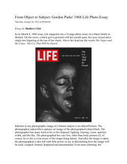 From Object to Subject: Gordon Parks` 1968 Life Photo Essay