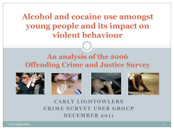 Alcohol and cocaine use amongst young people