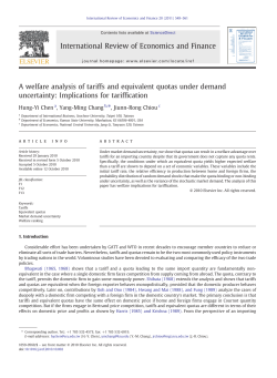 A welfare analysis of tariffs and equivalent quotas under demand