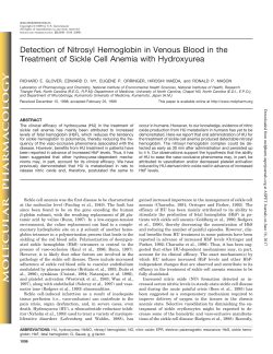 Detection of Nitrosyl Hemoglobin in Venous Blood in the Treatment