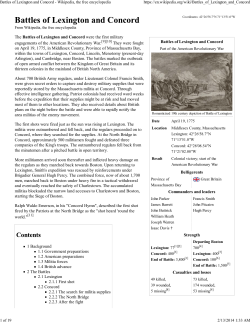 Battles of Lexington and Concord