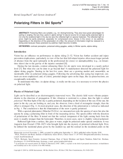 Polarizing Filters in Ski Sports