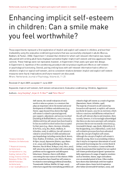 enhancing implicit self-esteem in children: Can a