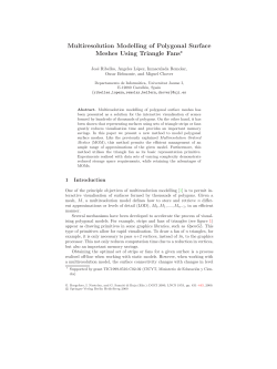 Multiresolution Modelling of Polygonal Surface Meshes Using