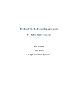 Drafting Collective Bargaining Agreements For Public