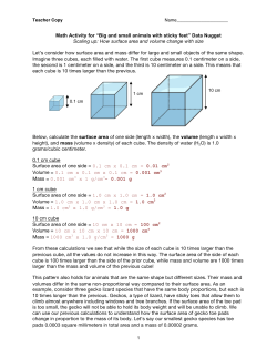 Math Activity, Teacher Guide