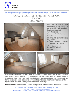 FLAT 3, 40 FOuNTAIN STREET, ST. PETER PORT &pound;268,000 SOLE