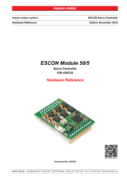ESCON Module 50/5 Hardware Reference