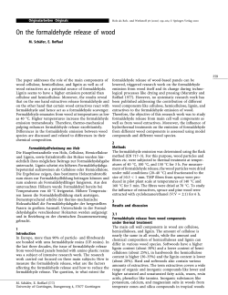 On the formaldehyde release of wood