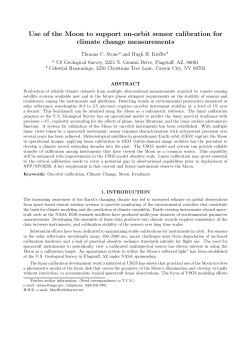 Use of the Moon to support on-orbit sensor calibration for climate