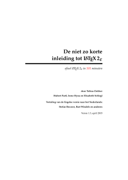 De niet zo korte inleiding tot LATEX2ε