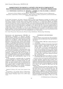 improvement of physical fitness and muscle strength in polymyositis