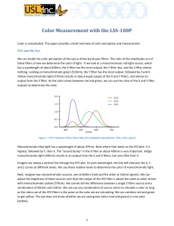 Color Measurement with the LSS-100P