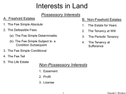 Interests in Land - FSU College of Law