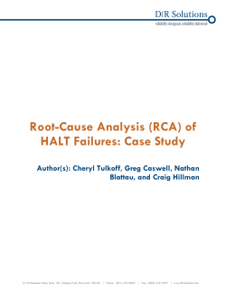 Root-Cause Analysis (RCA) of HALT Failures: Case Study