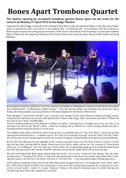 Bones Apart Trombone Quartet - The Kings of Wessex Academy