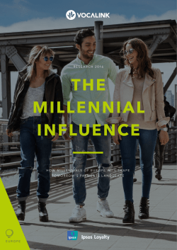 THE MILLENNIAL INFLUENCE