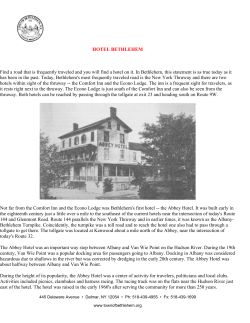 Hotel Bethlehem - Town of Bethlehem