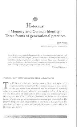 Holocaust - Memory and German Identity