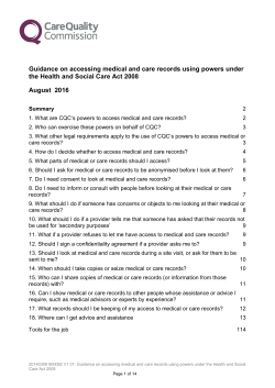 Guidance on accessing medical and care records using