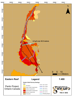 0 10 5 Meters 1:400 Eastern Reef Pardo Project, Ontario Canada