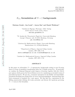 E7 (7) formulation of N= 2 backgrounds