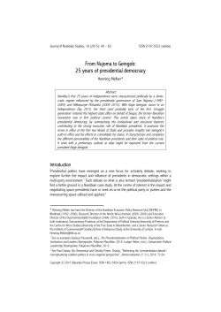 From Nujoma to Geingob: 25 years of presidential democracy