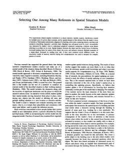 Selecting One Among Many Referents in Spatial Situation Models