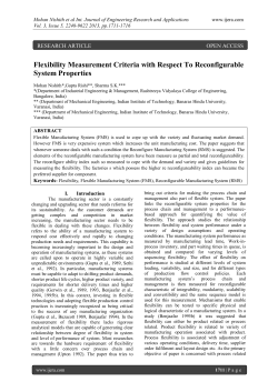 Flexibility Measurement Criteria with Respect To